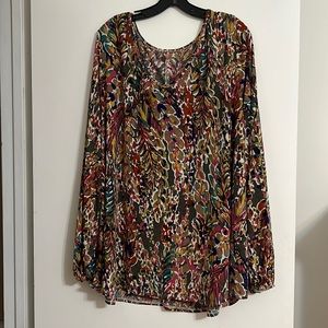 Boutique Plus Size Top Size 3X Very Roomy Beautiful Colors Bell Sleeves